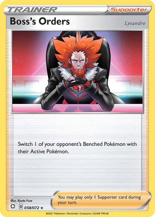 Boss's Orders (058/72) (Theme Deck Exclusive) [Sword & Shield: Shining Fates] - for just $0.50! 