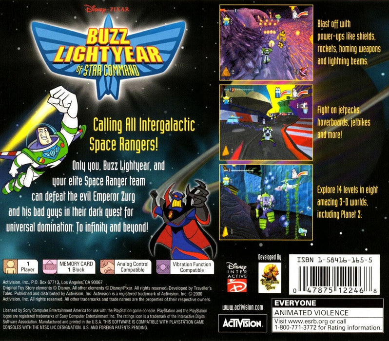 Disney Pixar Buzz Lightyear of Star Command – PlayStation 1 (PS1) - for just $0! 