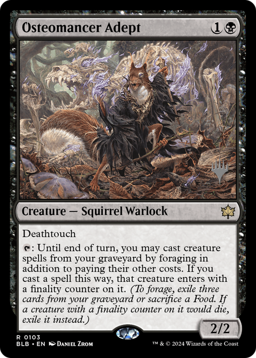 Osteomancer Adept (PPBLB-103) - Bloomburrow Promos - for just $0.22! 