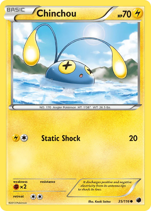 Chinchou (35/116) [Black & White: Plasma Freeze] - for just $0.10! 