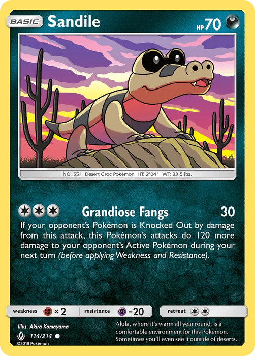 Sandile (114/214) [Sun & Moon: Unbroken Bonds] - for just $0.10! 