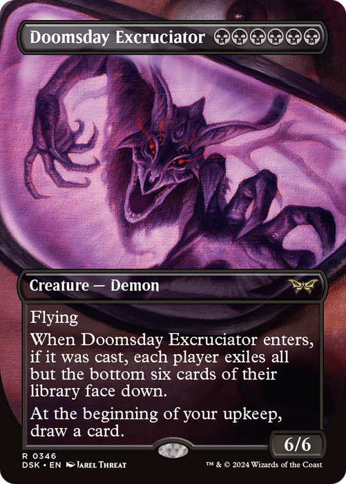 Doomsday Excruciator (DSK-346) - Duskmourn: House of Horror (Borderless) Foil - for just $1.34! 