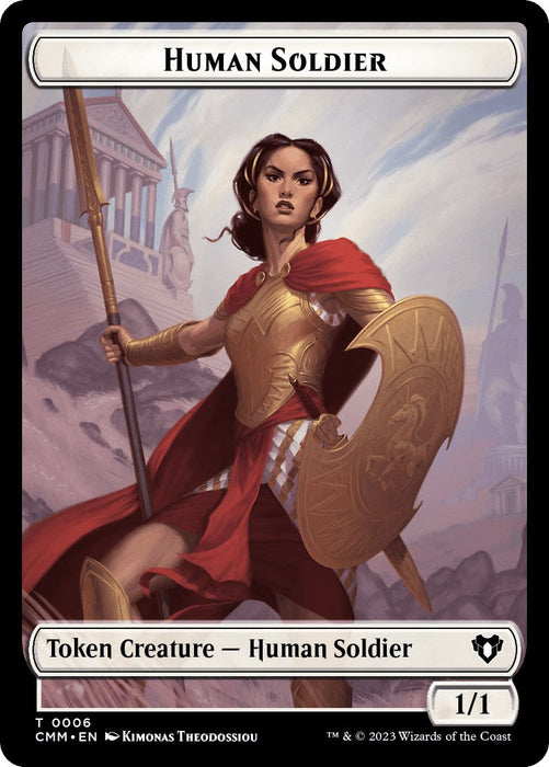 Human Soldier // Zombie (0013) Double-Sided Token [Commander Masters Tokens] - Just $0.15! Shop now at Retro Gaming of Denver