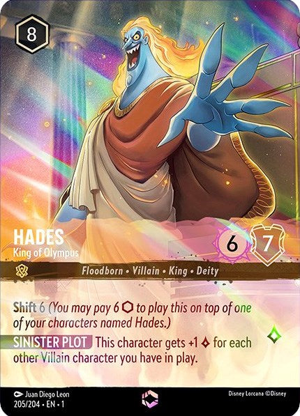 Hades - King of Olympus (Enchanted) (205/204) - The First Chapter Holofoil - for just $36.80! 