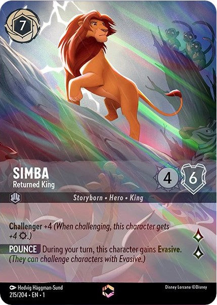 Simba - Returned King (Enchanted) (215/204) - The First Chapter Holofoil - for just $41.43! 