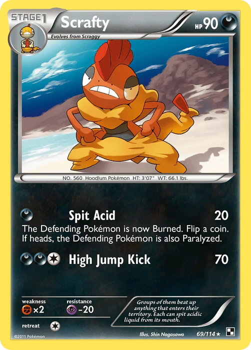 Scrafty (69/114) [Black & White: Base Set] - for just $0.30! 