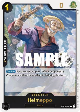Helmeppo (Store Championship Participation Pack Vol. 2) (OP03-091) - One Piece Promotion Cards Foil - for just $2.93! 