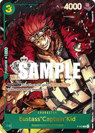 Eustass"Captain"Kid (Store Championship Vol. 2 Winner) (P-003) - One Piece Promotion Cards Foil - for just $22.73! 