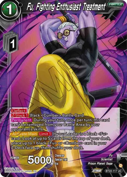 Fu, Fighting Enthusiast Treatment (BT22-117) [Critical Blow] - for just $0.10! 