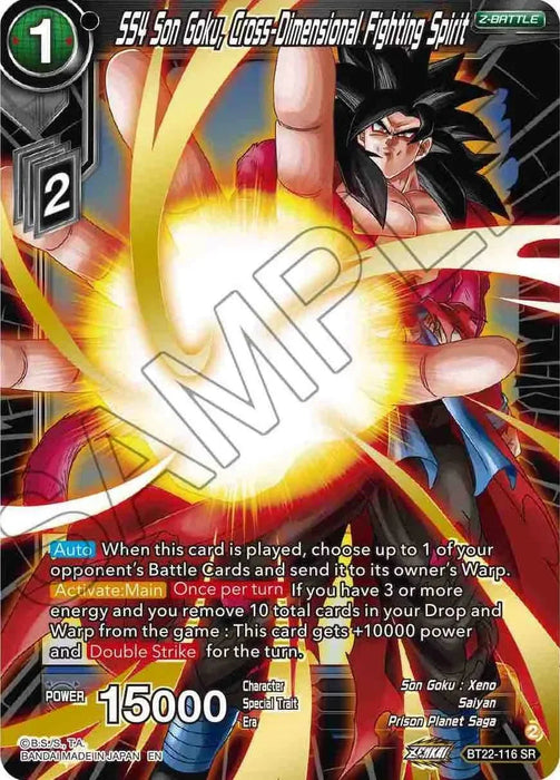 SS4 Son Goku, Cross Dimensional Fighting Spirit (BT22-116) [Critical Blow] - for just $1.10! 