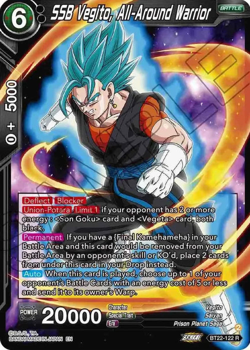 SSB Vegito, All-Around Warrior (BT22-122) [Critical Blow] - for just $0.20! 
