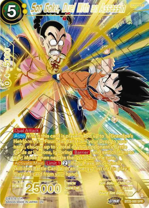 Son Goku, Duel With Assassin (SPR) (BT22-088) [Critical Blow] - for just $1.35! 