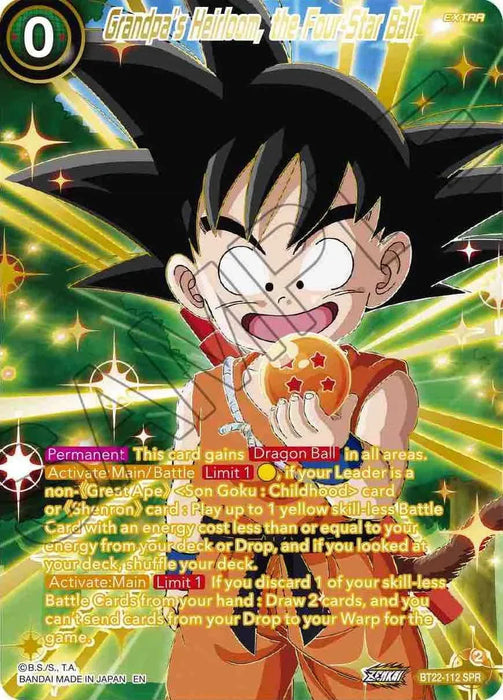 Grandpa's Heirloom, the Four-Star Ball (SPR) (BT22-112) [Critical Blow] - for just $4.85! 