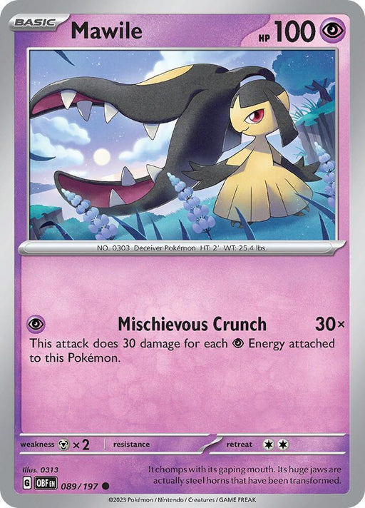 Mawile (089/197) [Scarlet & Violet: Obsidian Flames] - for just $0.10! 