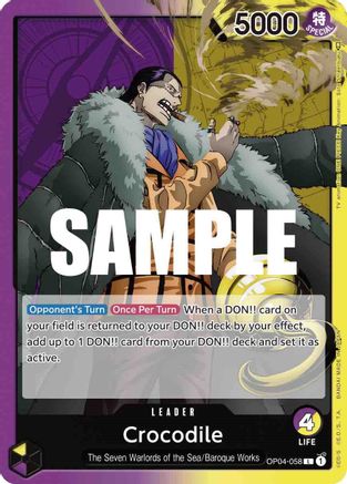 Crocodile (058) (OP04-058) - Kingdoms of Intrigue - for just $0.10! 