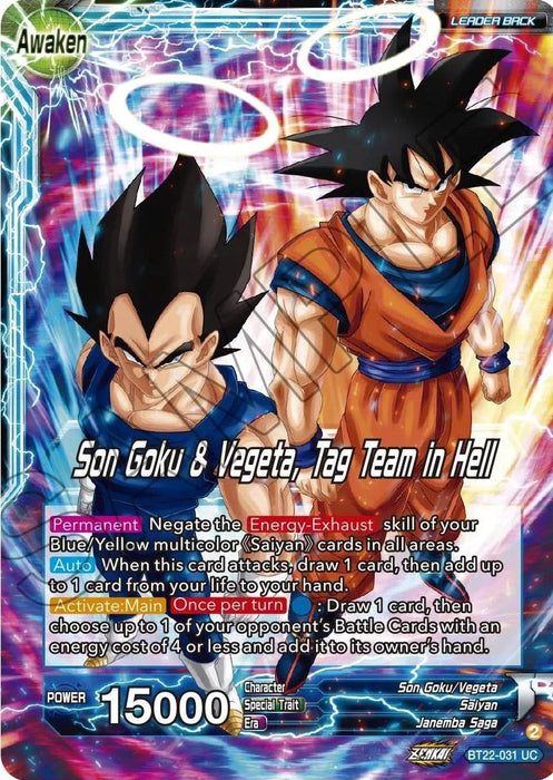 Son Goku // Son Goku & Vegeta, Tag Team in Hell (BT22-031) [Critical Blow] - for just $0.10! 