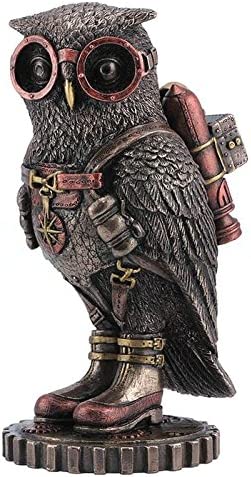 Bronze Steampunk Owl with Goggles and Jetpack Sculpture - for just $28! 