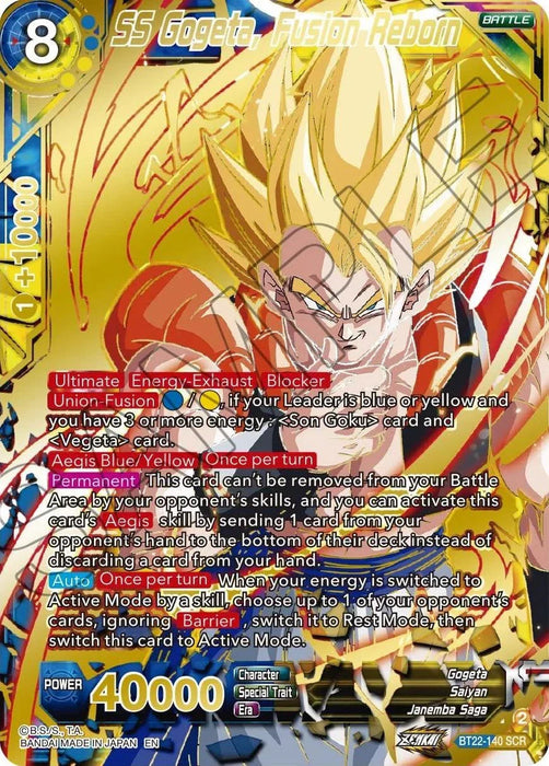 SS Gogeta, Fusion Reborn (BT22-140) [Critical Blow] - for just $28.35! 