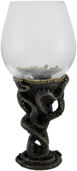 Steampunk Bronze Finish Octopus Tentacle Wine Glass - for just $36! 