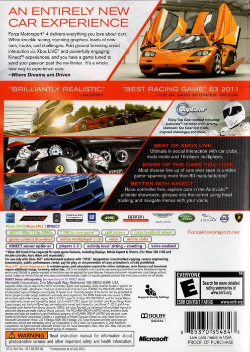 Forza Motorsport 4 — Xbox 360 (X360) - for just $9.99! 
