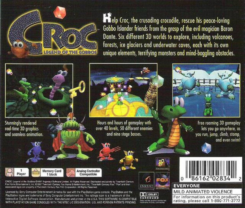 Croc: Legends of the Gobbos [Greatest Hits] – PlayStation 1 (PS1) - for just $12.99! 
