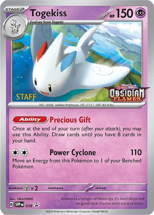 Togekiss (038) (Stamped) (Staff) [Scarlet & Violet: Black Star Promos] - for just $15.50! 