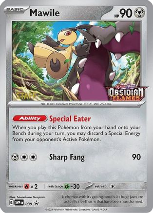 Mawile (Prerelease) [Staff] 039 - SV Scarlet & Violet Promo Cards Holofoil - for just $26.25! 