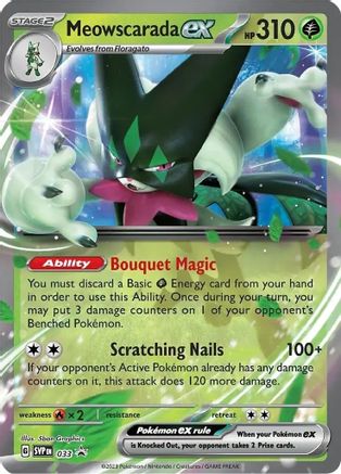 Meowscarada ex 033 - SV Scarlet & Violet Promo Cards Holofoil - for just $0.44! 