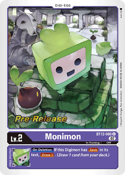 Monimon [BT12-006] [Across Time Pre-Release Cards] - Just $1.25! Shop now at Retro Gaming of Denver