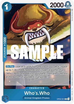 Who's.Who (OP04-051) - Kingdoms of Intrigue Foil - for just $0.08! 