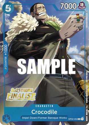 Crocodile (Online Regional 2023) [Finalist] (OP02-053) - One Piece Promotion Cards Foil - for just $35! 