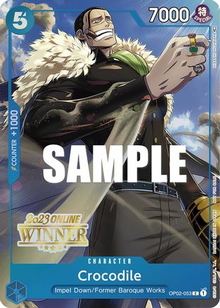 Crocodile (Online Regional 2023) [Winner] (OP02-053) - One Piece Promotion Cards Foil - for just $5500! 