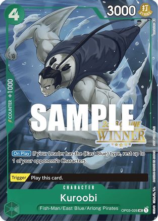 Kuroobi (Online Regional 2023) [Winner] (OP03-026) - One Piece Promotion Cards Foil - for just $0.10! 