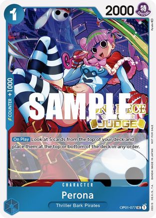 Perona (Judge Pack Vol. 2) (OP01-077) - One Piece Promotion Cards Foil - for just $8.57! 
