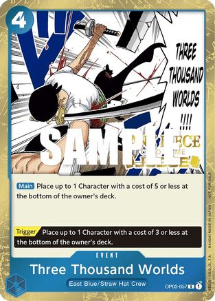 Three Thousand Worlds (Judge Pack Vol. 2) (OP03-057) - One Piece Promotion Cards Foil - for just $1.38! 