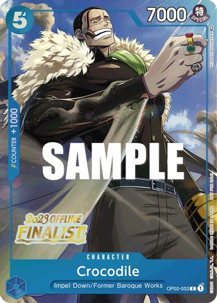 Crocodile (Offline Regional 2023) [Finalist] (OP02-053) - One Piece Promotion Cards Foil - for just $30! 