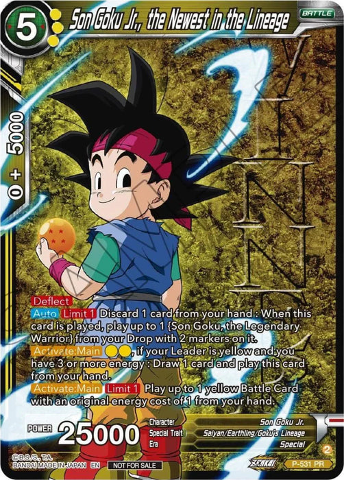Son Goku Jr., the Newest in the Lineage (Winner-Stamped) (Zenkai Series Tournament Pack Vol.5) (P-531) [Tournament Promotion Cards] - for just $0.95! 