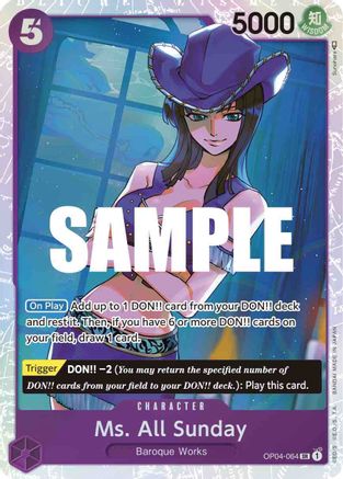 Ms. All Sunday (OP04-064) - Kingdoms of Intrigue Foil - for just $1.13! 