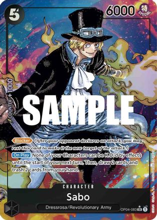 Sabo (Alternate Art) (OP04-083) - Kingdoms of Intrigue Foil - for just $8.83! 