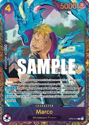 Marco (Treasure Cup) (OP02-018) - One Piece Promotion Cards Foil - for just $150.35! 