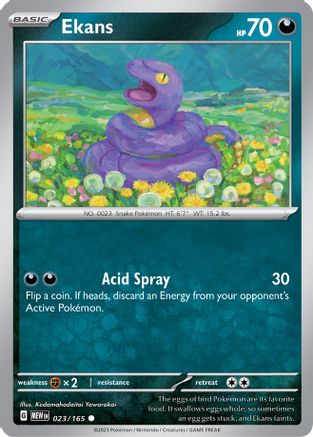 Ekans 023/165 - SV Scarlet & Violet 151 - for just $0.08! 