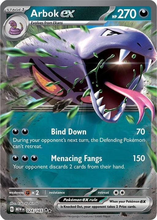 Arbok ex (024/165) [Scarlet & Violet: 151] - for just $0.65! 