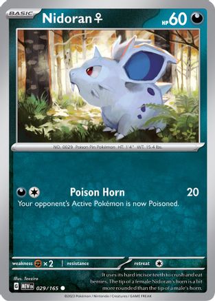 Nidoran F 029/165 - SV Scarlet & Violet 151 - for just $0.10! 