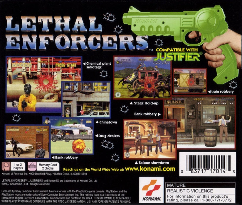 Lethal Enforcers I & II– PlayStation 1 (PS1) - for just $49.99! 