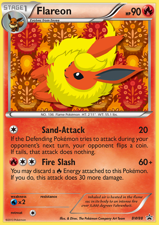 Flareon (BW88) [Black & White: Black Star Promos] - Just $5.85! Shop now at Retro Gaming of Denver