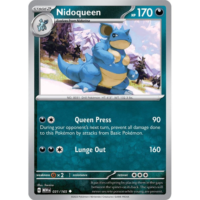 Nidoqueen (031/165) [Scarlet & Violet: 151] - Just $0.10! Shop now at Retro Gaming of Denver