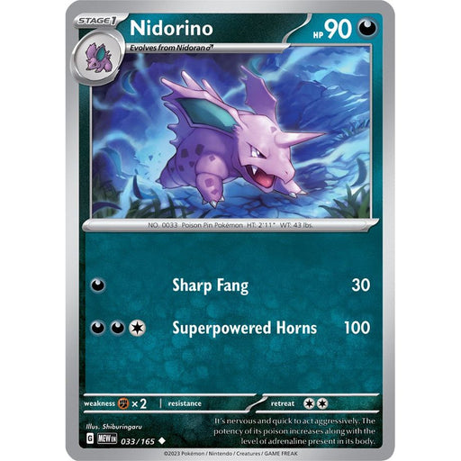 Nidorino (033/165) [Scarlet & Violet: 151] - Just $0.10! Shop now at Retro Gaming of Denver