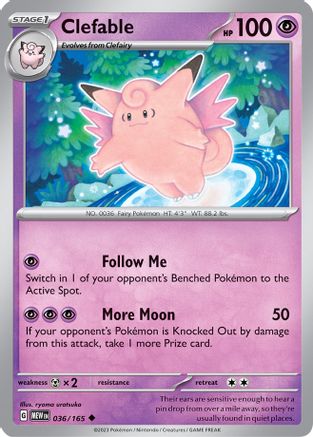 Clefable 036/165 - SV Scarlet & Violet 151 - for just $0.08! 