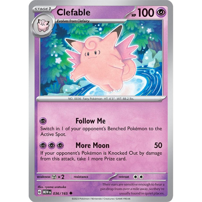 Clefable (036/165) [Scarlet & Violet: 151] - Just $0.05! Shop now at Retro Gaming of Denver