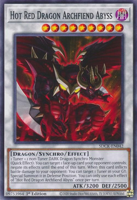 Hot Red Dragon Archfiend Abyss [SDCK-EN042] Common - for just $0.10! 